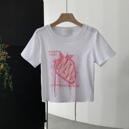 Fruit Strawberry Short Sleeve T-shirt Women