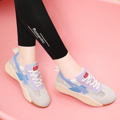 Mesh Flat Heel Casual Sneakers Soft-soled Shoes