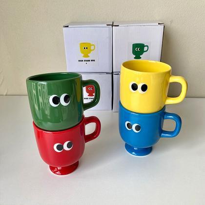 Cartoon Cute Big Eyes Ceramic Cup Mug Dessert Cup..
