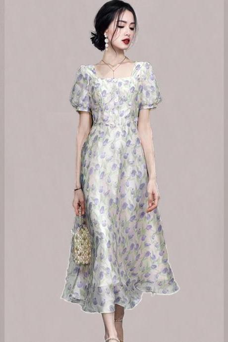 Women's Printed Chiffon Dress